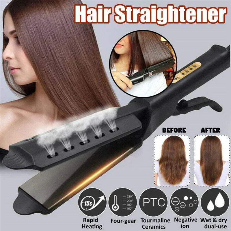 Steam Straightener™ Cabelo Liso e Sedoso em Segundos!