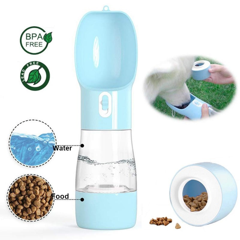 Multifunctional 2-in-1 Portable Dog Water Bottle and Feeder