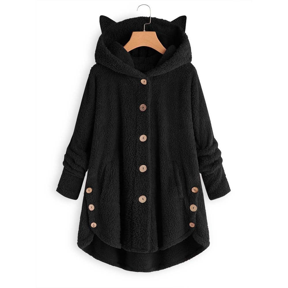 Manteau à capuche à oreilles de chat tendance