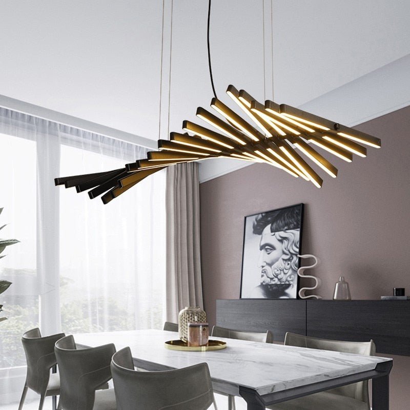 Modern Nordic Fishbone LED-ljuskrona