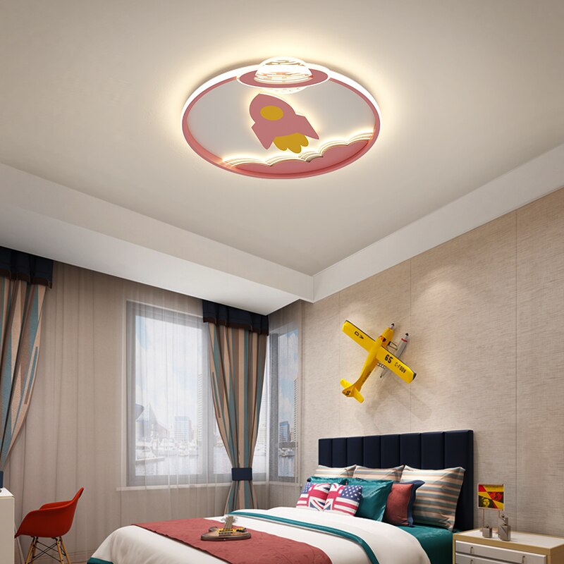 Space Rocket Kids Room Chandelier