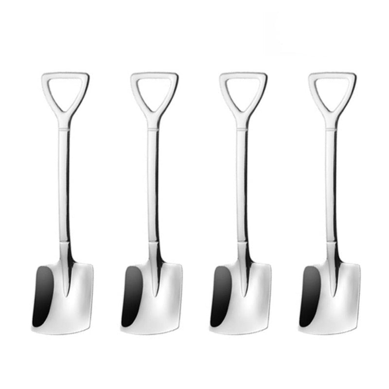 Vrimlo® 4-piece Stainless Steel Shovel Teaspoon Set