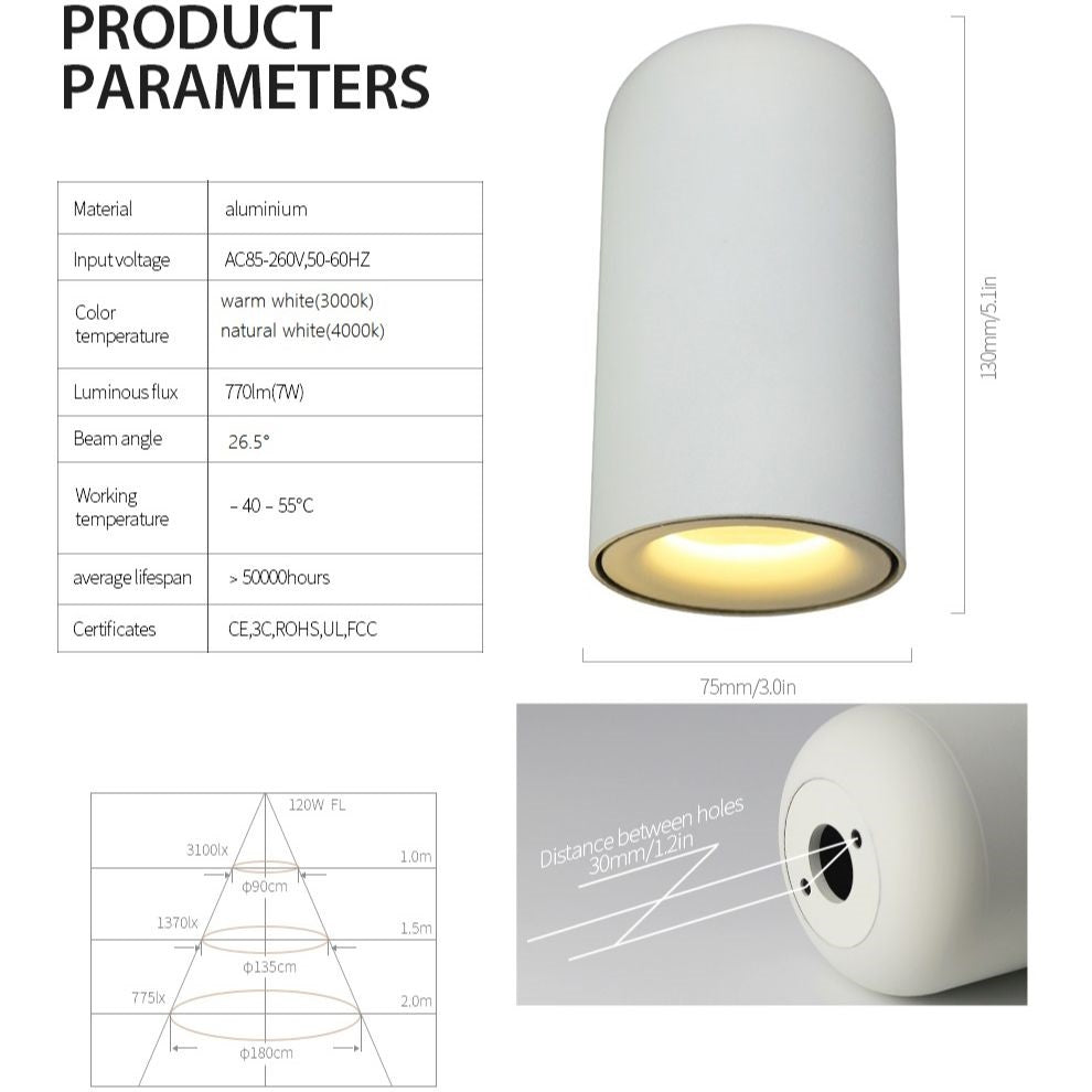 Klassiset pohjoismaiset LED-kohdevalot, pitkä versio