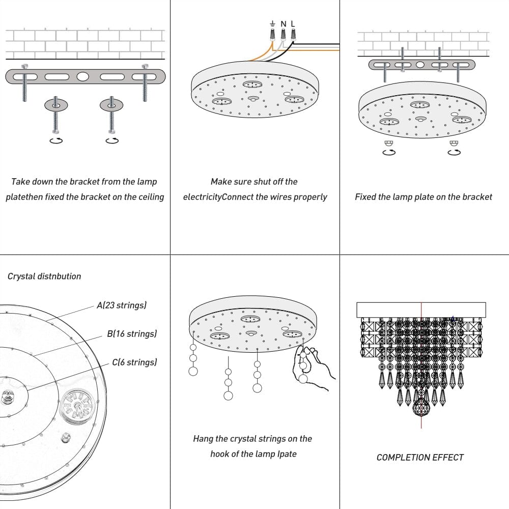 Hauqi Crystal Ceiling Chandelier