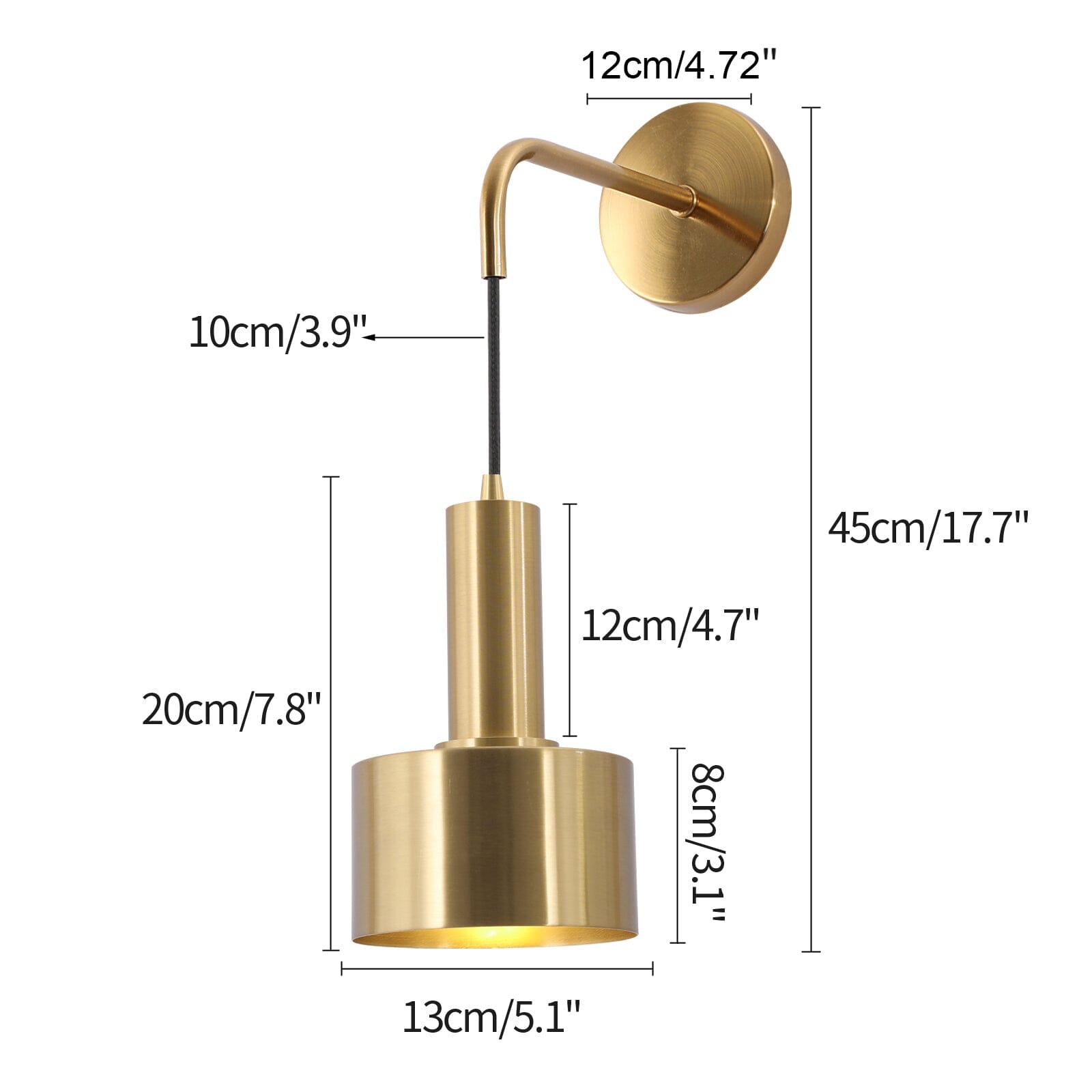 Alma Gold Wandlamp