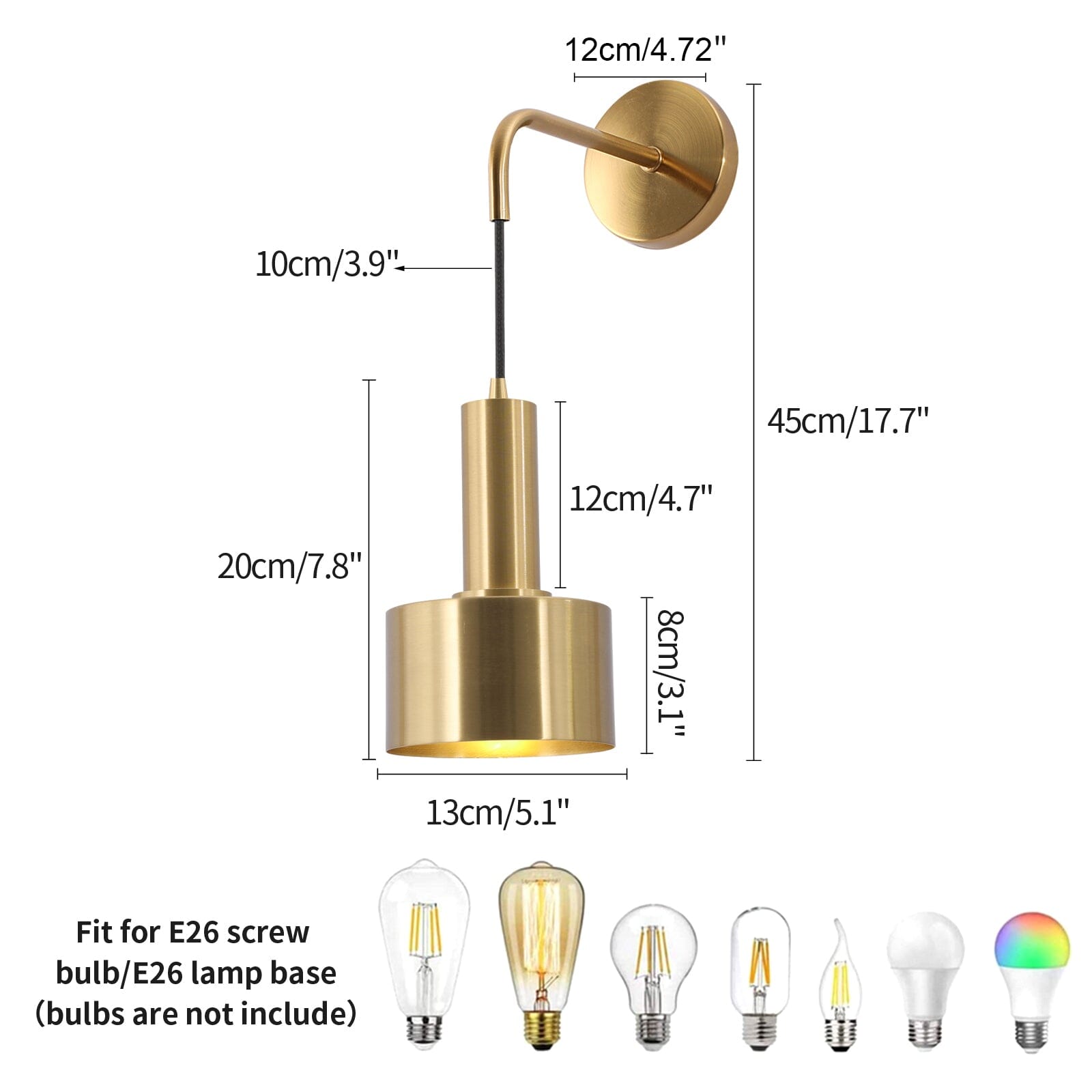 Alma Gold Wandlamp