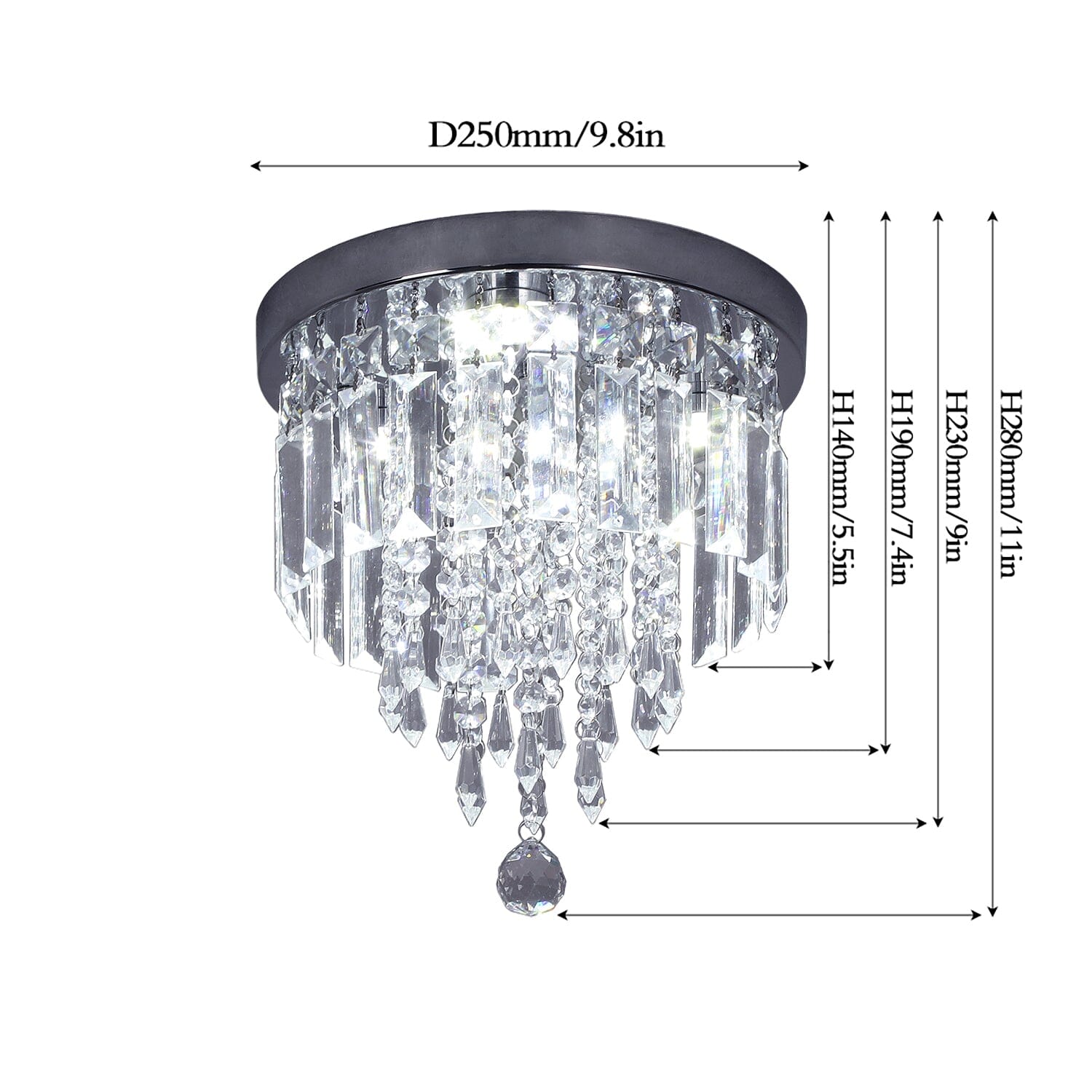 Hauqi Crystal Ceiling Chandelier