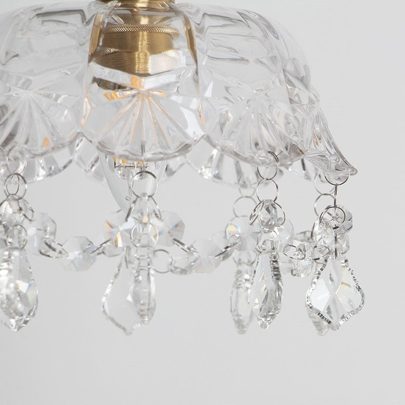 Vintage Crystal Glass Stone Chandelier Pendant Lighting