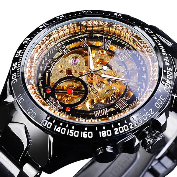 Mechanical Sport Design Bezel Fashion Watch for Men – Luxury Automatic Skelett Watch