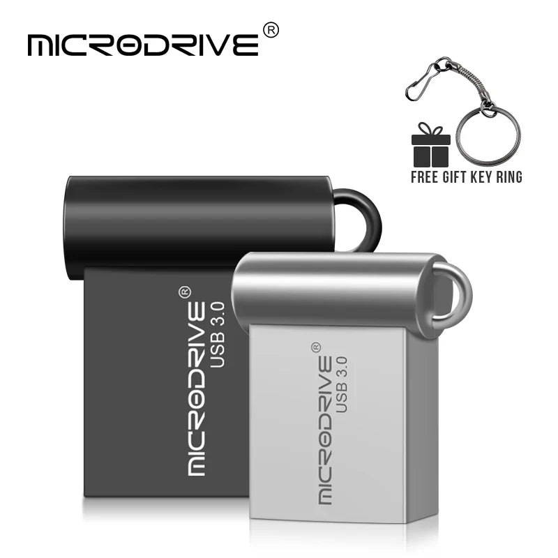 MicroDrive Super Mini USB 3.0 Flash-enhet | Metall 16GB, 32GB, 64GB, 128GB | Hög hastighets USB-minne för PC och Mac