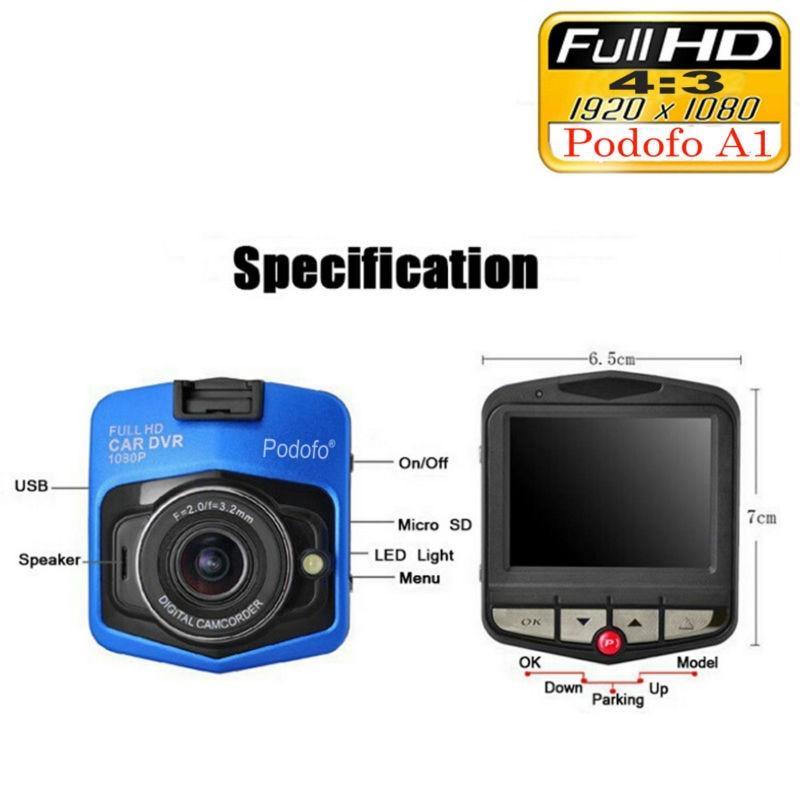 Dash Cam Full HD 1080P + Scheda da 16GB