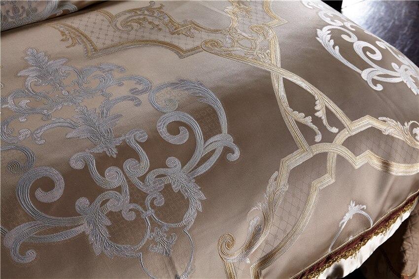 Esmoidis Golden Silk Cotton Luxury Jacquard Duvet Cover Set