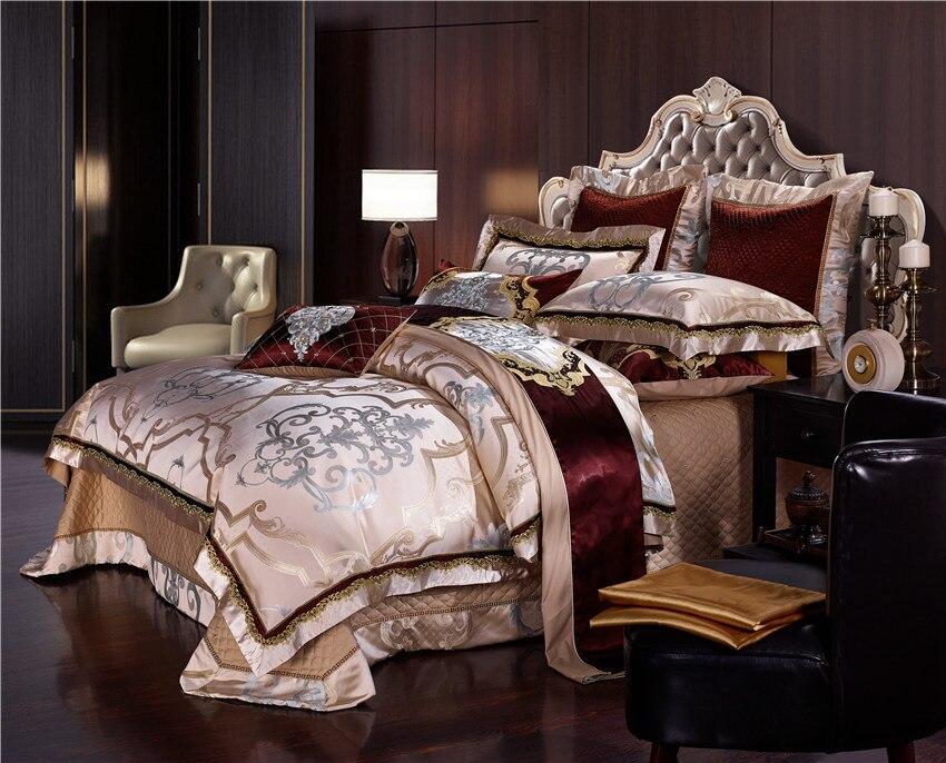 Esmoidis Golden Silk Cotton Luxury Jacquard Duvet Cover Set