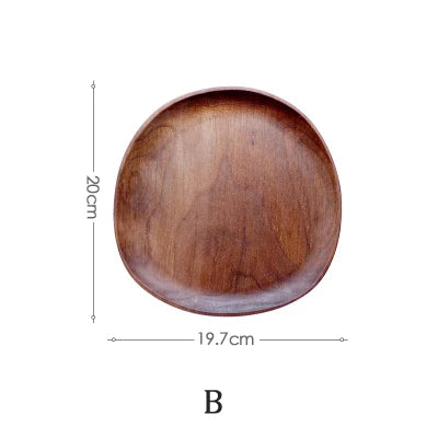 Vrimlo Wood Round Dinner Plates