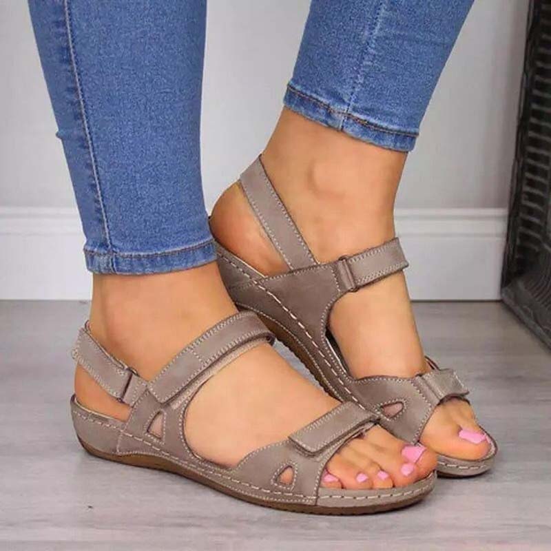 Sommer Bliss Clark | Orthopädische Sommersandalen mit Klettverschluss für Damen