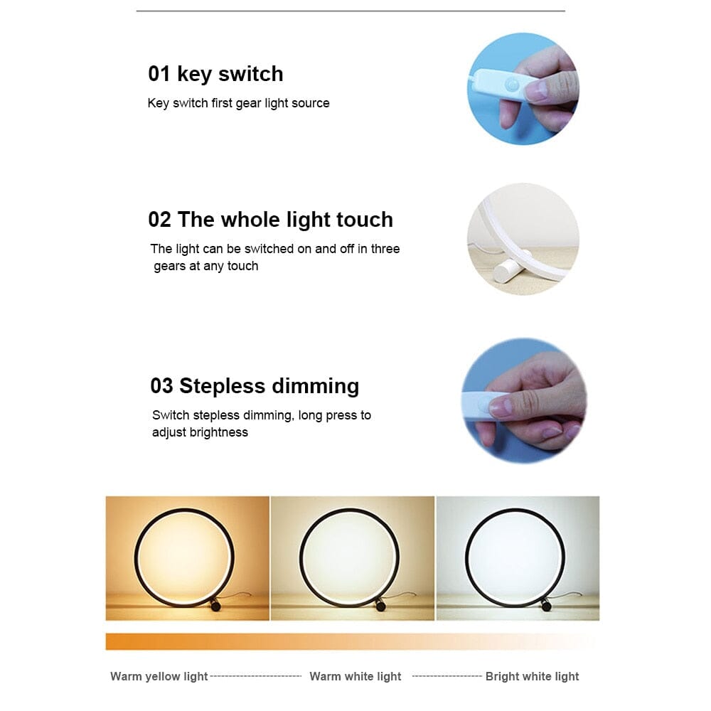 Vrimlo Circle LED Touch sensitive Lamp