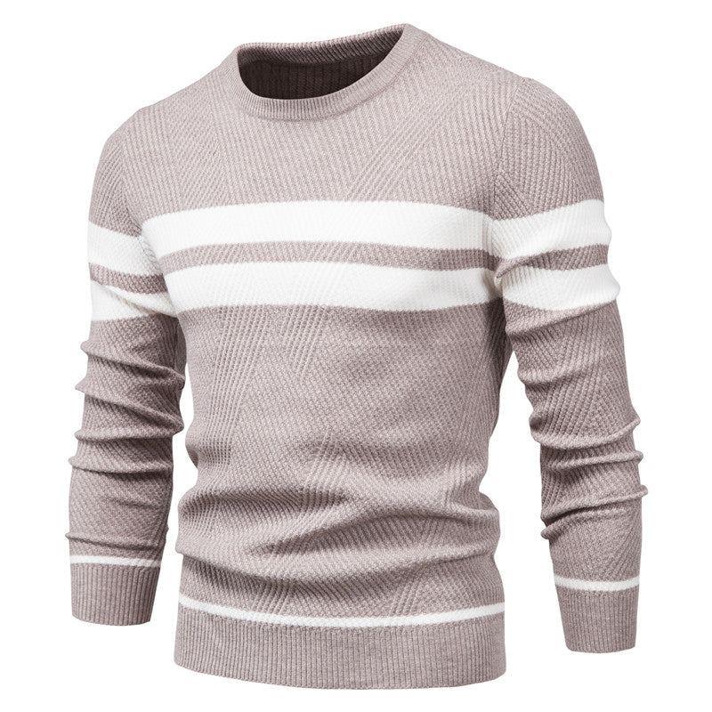 New Autumn Men’s Pullover Sweater – O-Neck, Long Sleeve, Slim Fit