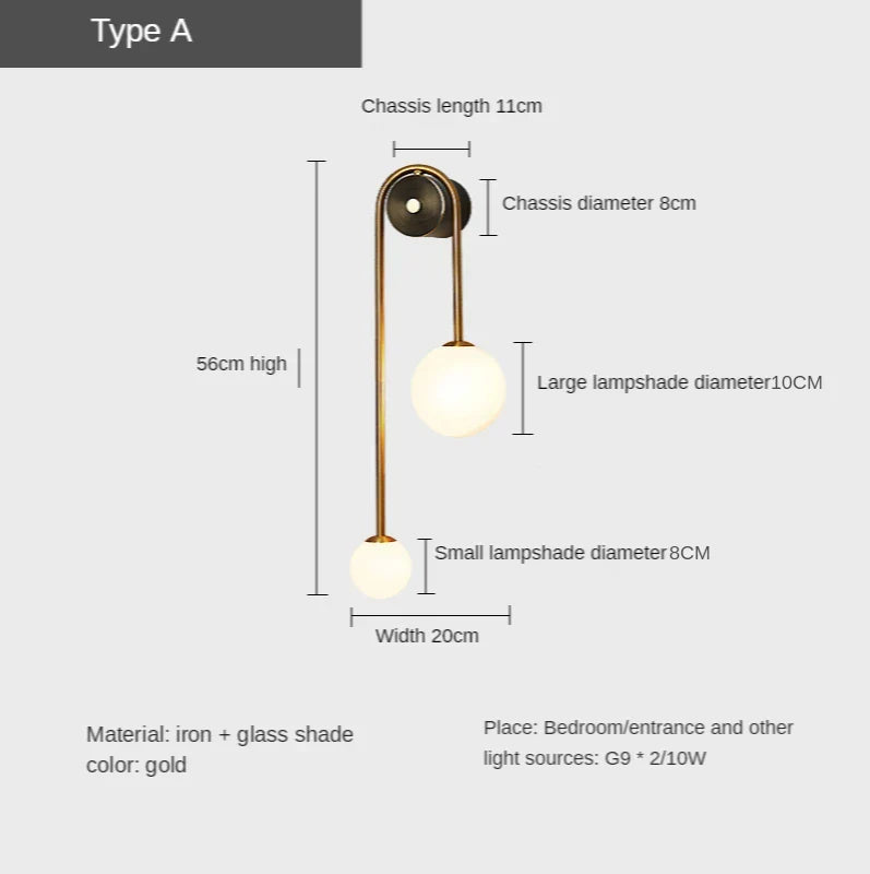 Lampada da parete LED Alice Orb