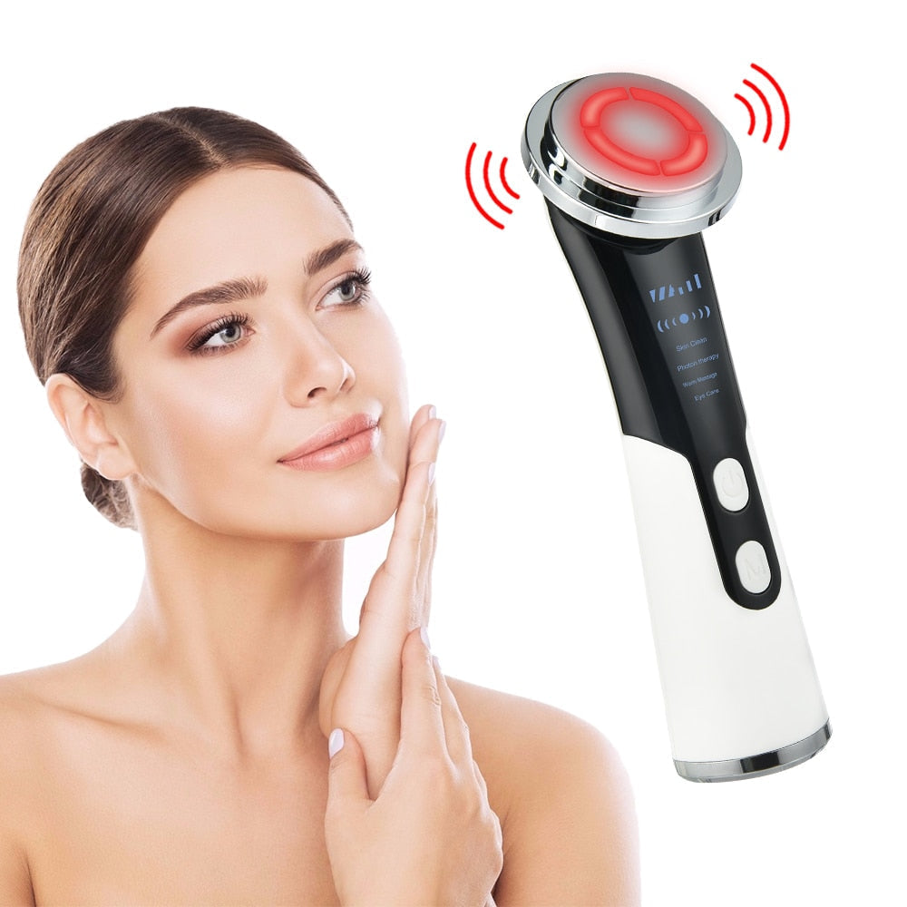 Multifunction device for facial care: firming and enhancing radiance