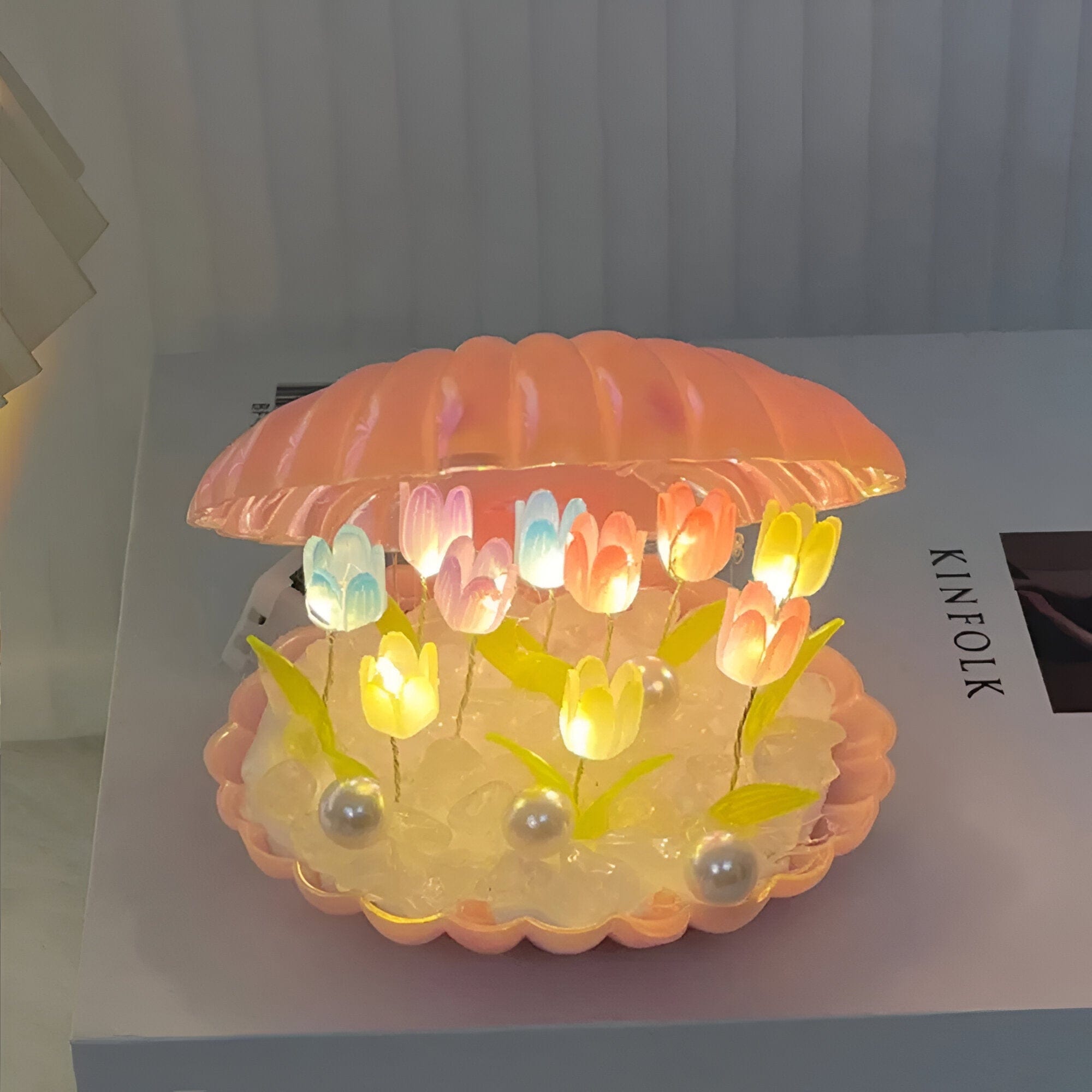 Shell Tulip Handmade  Night Lamp