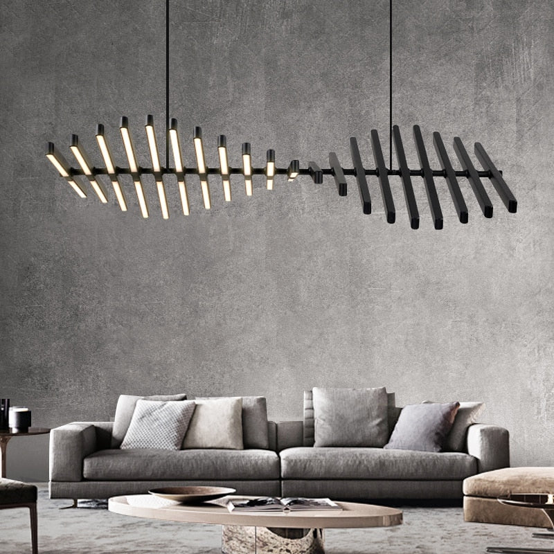 Modern Nordic Fishbone LED-ljuskrona