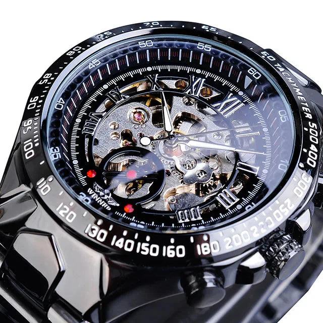 Mechanical Sport Design Bezel Fashion Watch for Men – Luxury Automatic Skelett Watch