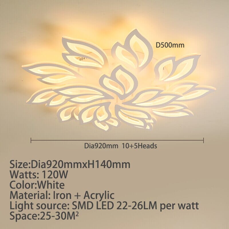 Luminaires de plafond en fleurs