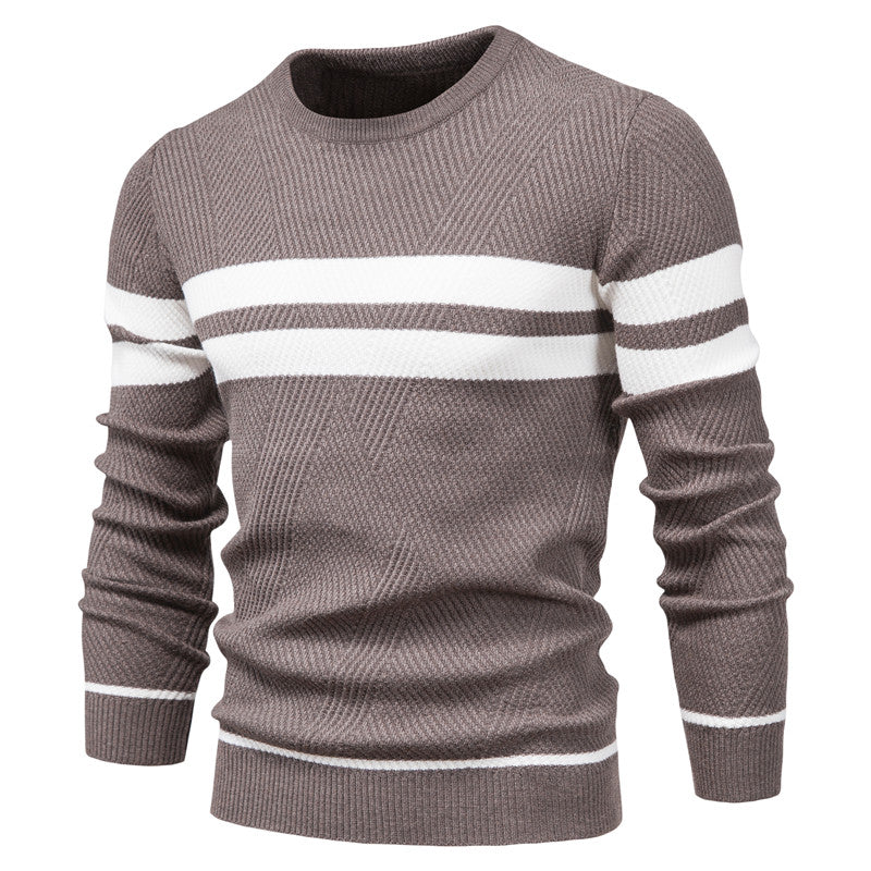 New Autumn Men’s Pullover Sweater – O-Neck, Long Sleeve, Slim Fit