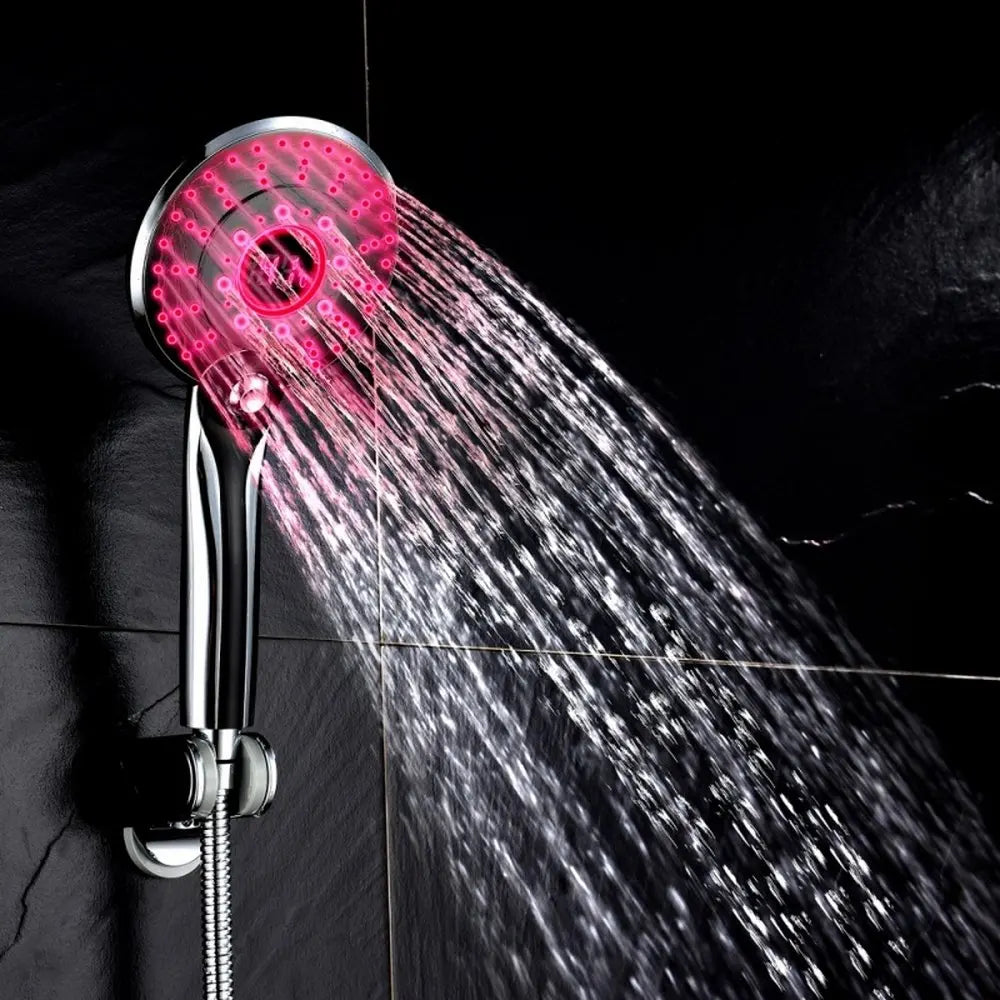 AquaGlow LED Digital Shower Head – Color Changing & Water Saving Handheld Sprayer