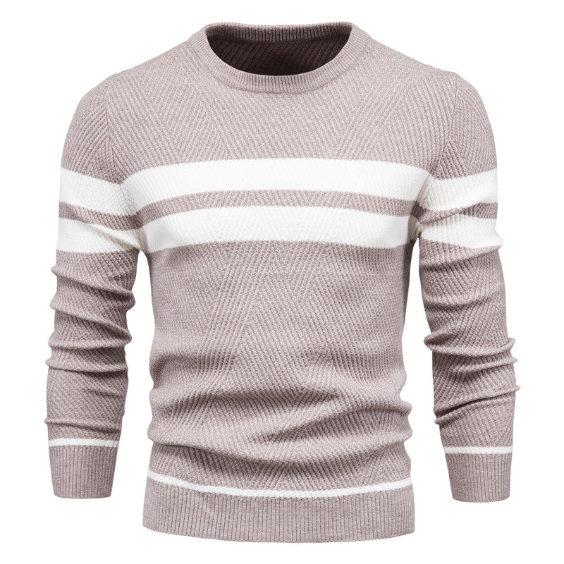 New Autumn Men’s Pullover Sweater – O-Neck, Long Sleeve, Slim Fit