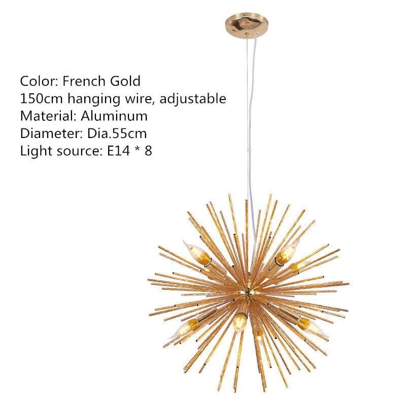 Postmodern firework chandelier