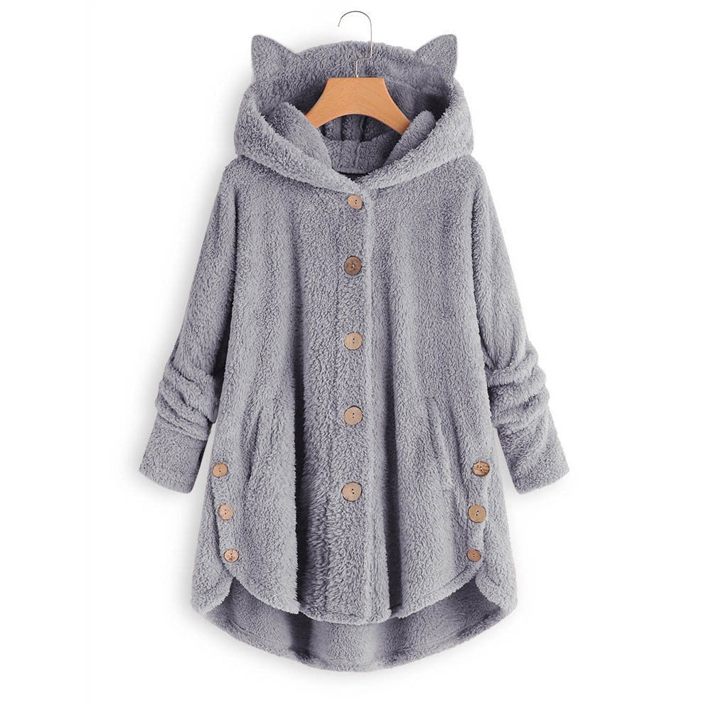 Manteau à capuche à oreilles de chat tendance