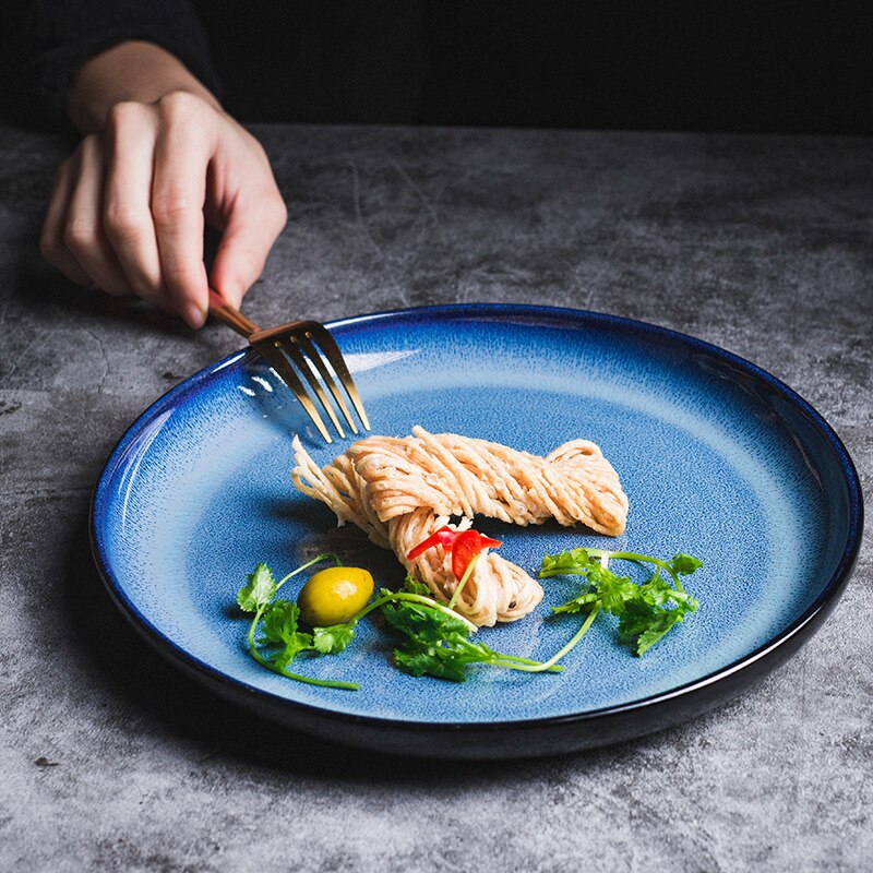 Assiettes à dîner bleu foncé « Oceano »