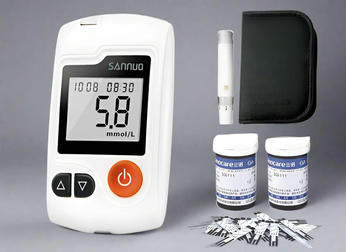 Eve Sinocare GA-3 bloedglucosemeter – Nauwkeurige diabetestestset met strips en lancetten