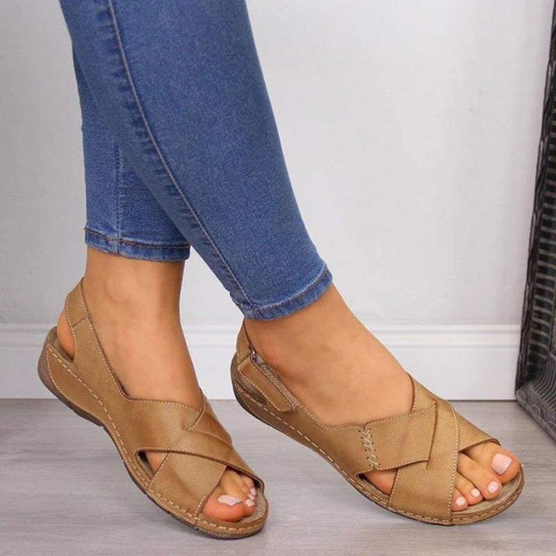 Mia - Marinblå Elegant Comfort Sandal