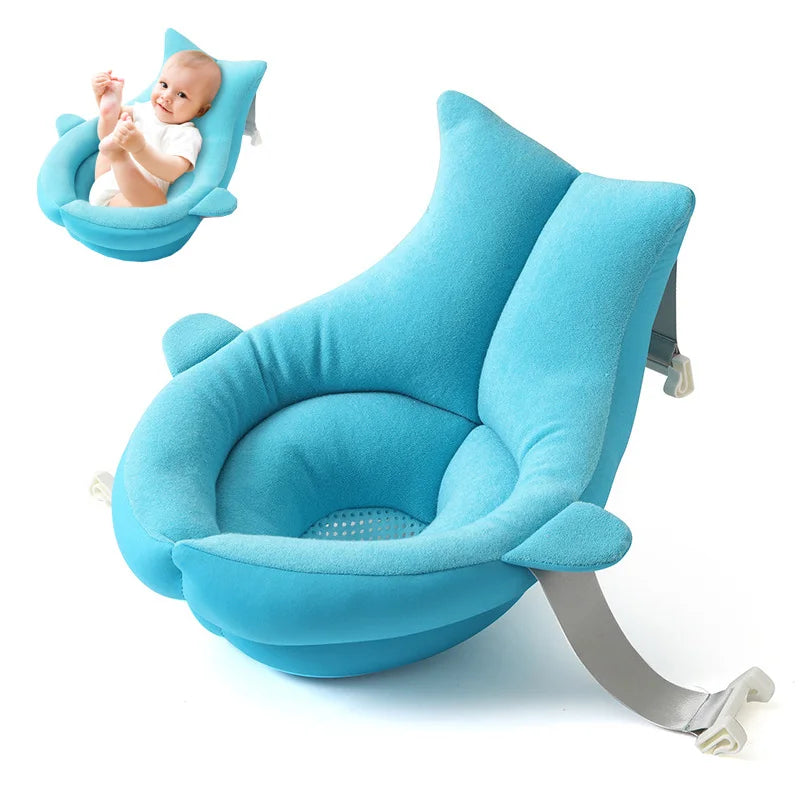 Shark-Shaped Foldable Newborn Bathtub Cushion