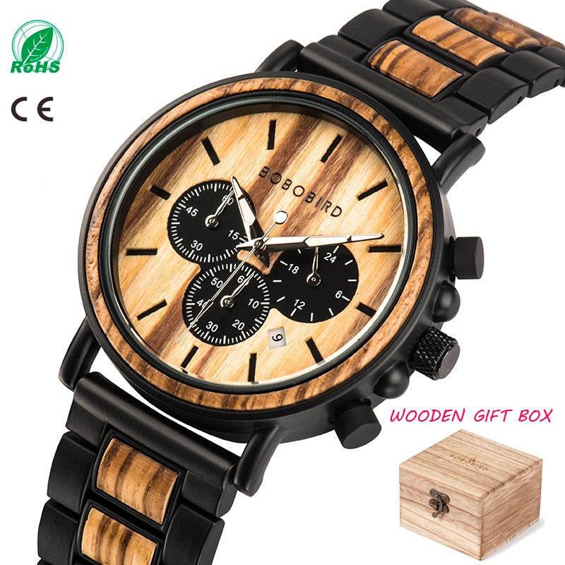 Reloj de madera BOBOBIRD