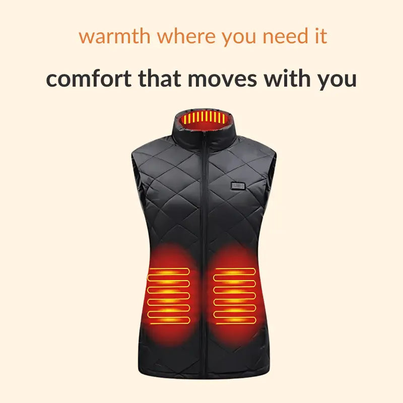 Verwarmde damesbodywarmer voor onmiddellijke warmte