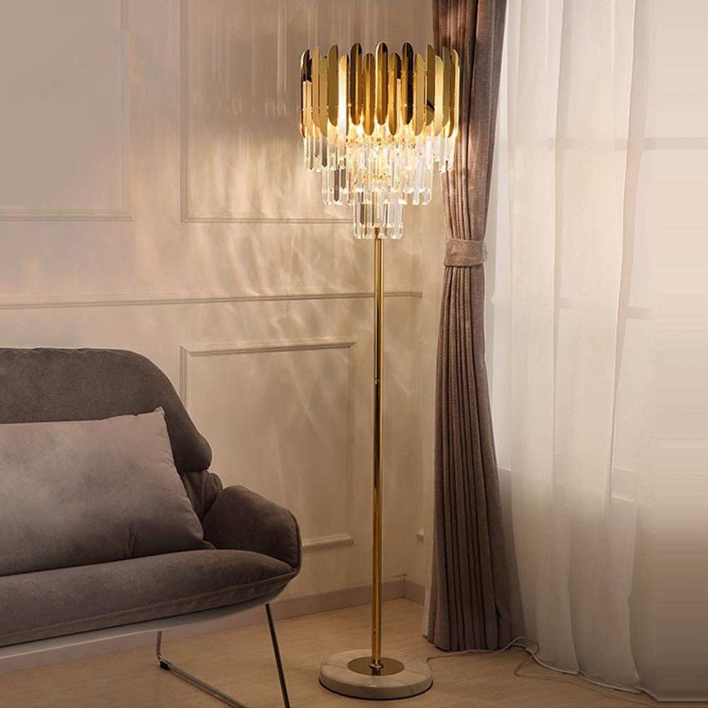 Ivy Crystal Crystal Floor & Table Lamp