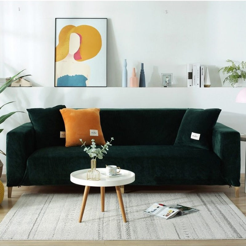 Plüsch-Samt-Sofabezug für L-förmige Sofas und Sofas