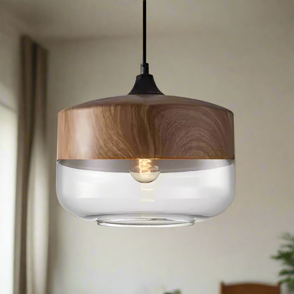 Jevaglo™ | Luxurious Pendant Light made of Glass and Wood