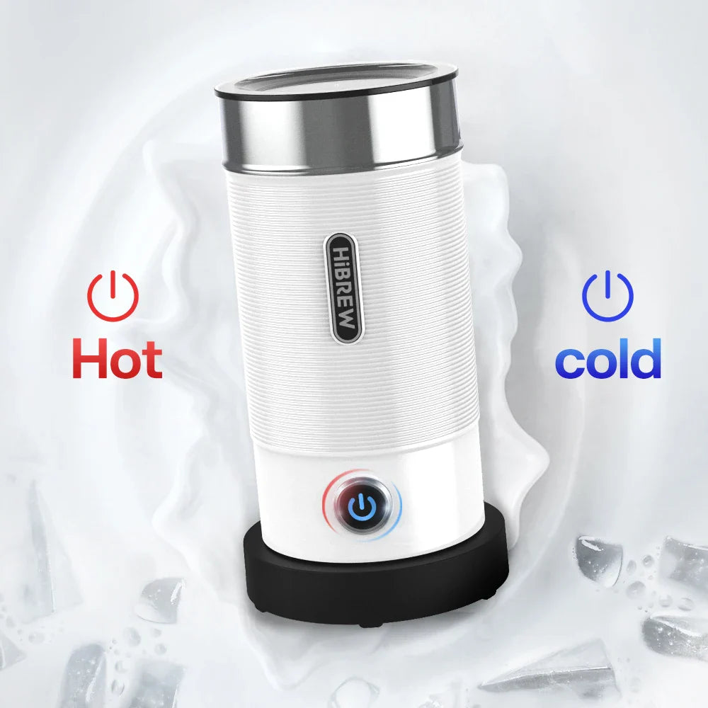 HiBREW M1A Batedor de Leite e Espumador – Automático para Latte, Cappuccino, Misturador de Chocolate Quente/Frio, Toque Frio, 350W