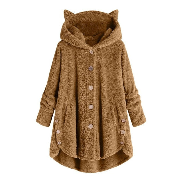 Manteau à capuche à oreilles de chat tendance