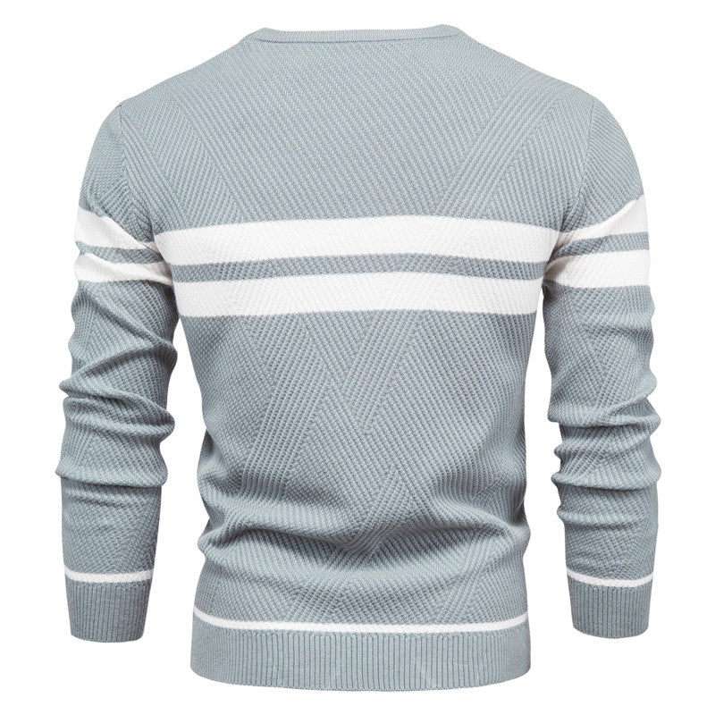 New Autumn Men’s Pullover Sweater – O-Neck, Long Sleeve, Slim Fit