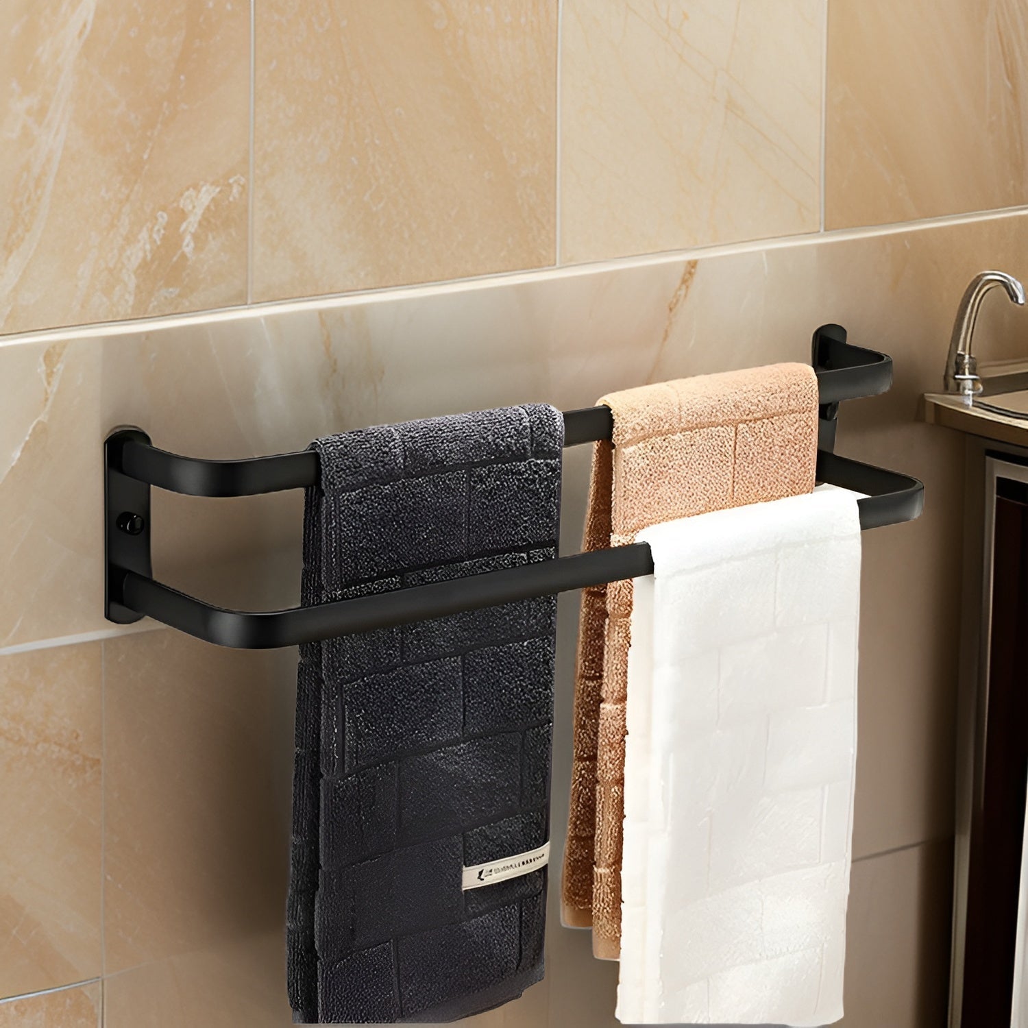 LuxeRack - Stylish Space-Saving Wall-Mounted Towel Holder