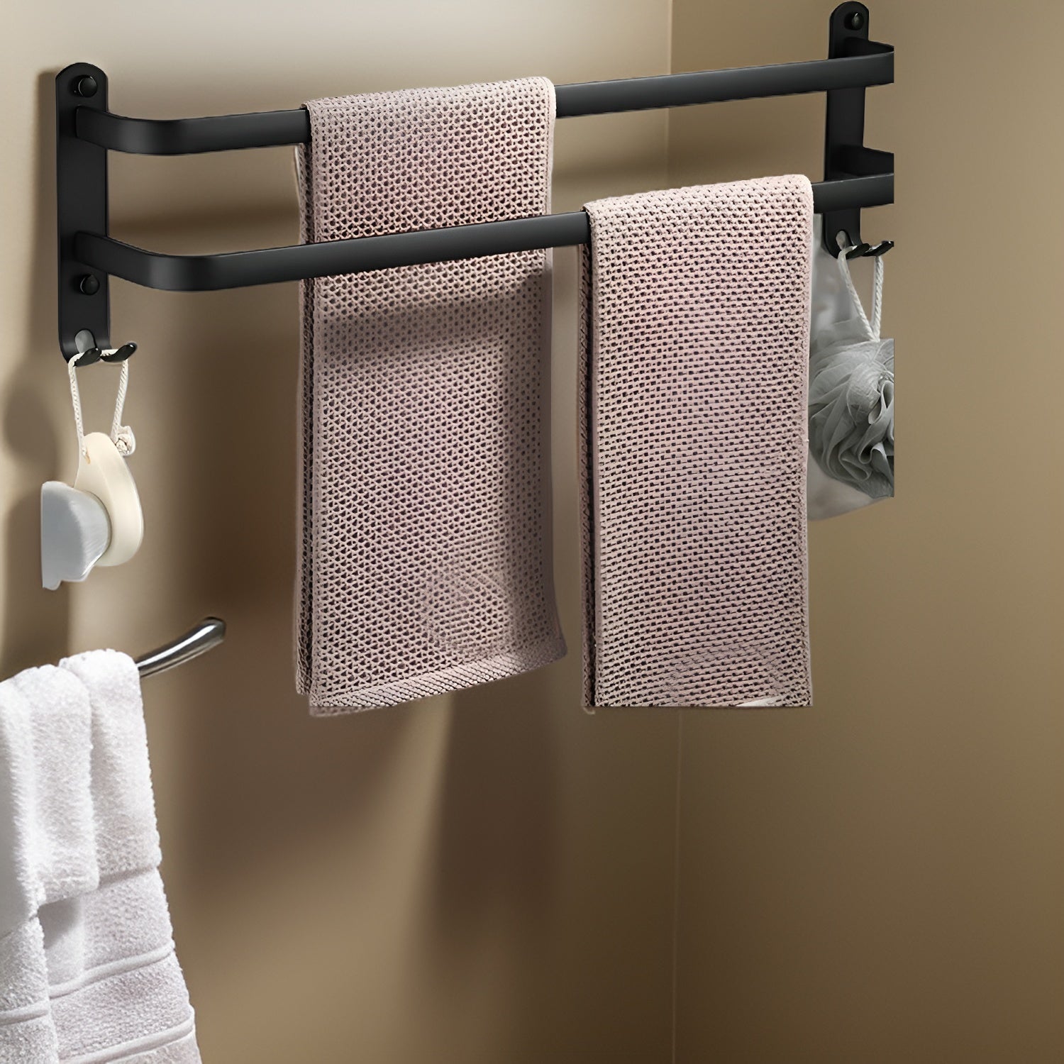 LuxeRack - Stylish Space-Saving Wall-Mounted Towel Holder