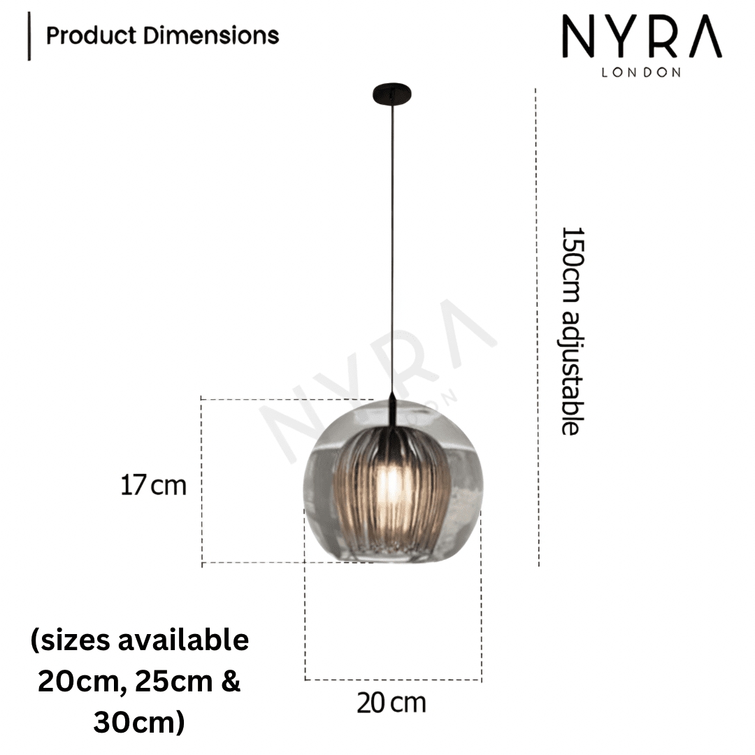 Suspension en verre Mizan