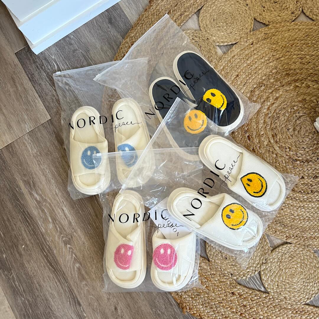 Happy Face Platform Slippers