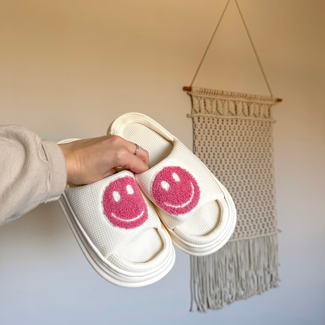 Happy Face Platform Slippers