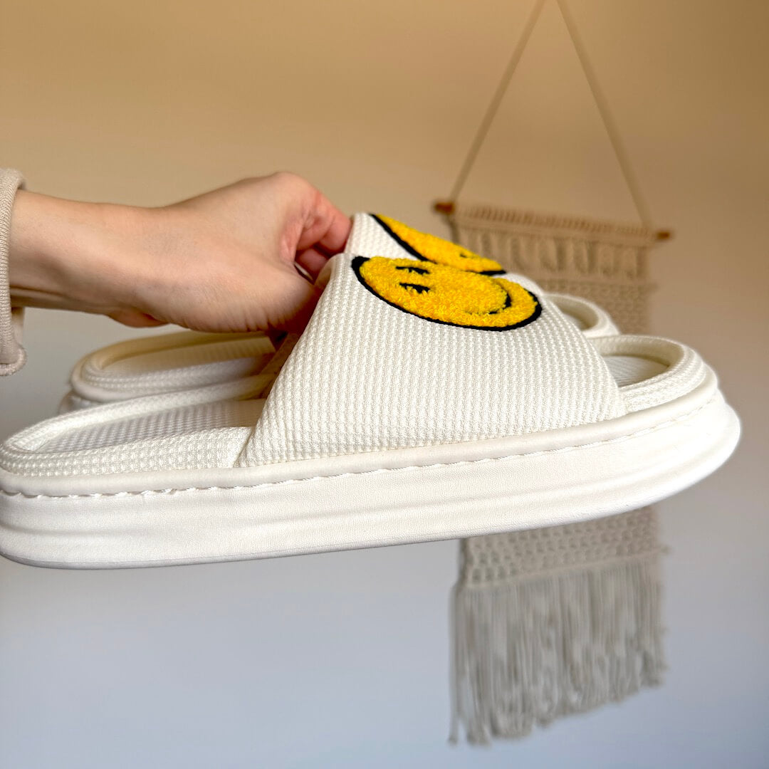 Happy Face Platform Slippers